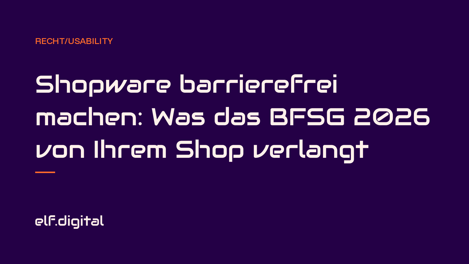 Hinweis auf die seit Juni 2025 geltende Barrierefreiheitspflicht für B2C-Shops